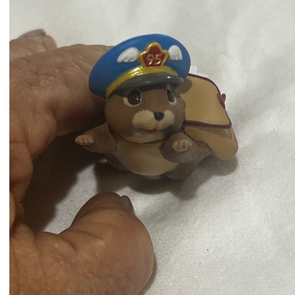 1995 Hallmark Keepsake Ornament Air Express Flying Squirrel Pilot Vintage